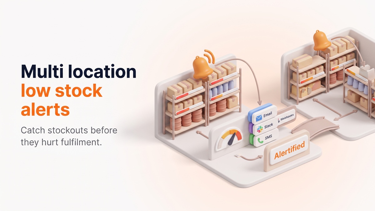 How Multi-Location Low-Stock Alerts Prevent Shopify Fulfillment Problems